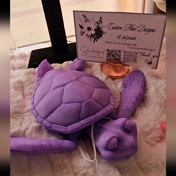 3d printed purple turtle - Picture 1 of 7